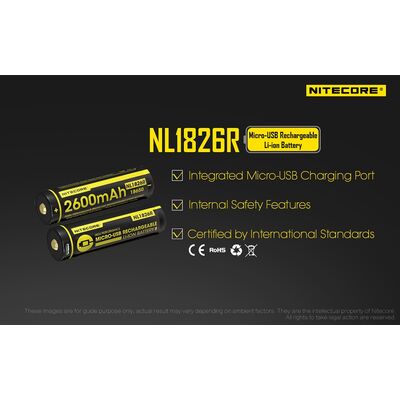 ΜΠΑΤΑΡΙΑ NITECORE 18650 / 2600mAh/Micro USB