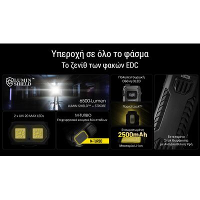 ΦΑΚΟΣ LED NITECORE EDC29UHi, 6500Lumens