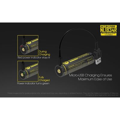 ΜΠΑΤΑΡΙΑ NITECORE 18650 / 3400mAh/Micro USB